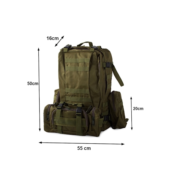 Militärväska / Ryggsäck - 48,5L Grön