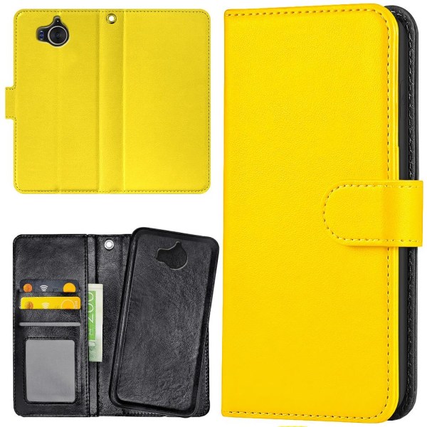 Huawei Y6 (2017) - Mobilcover/Etui Cover Gul Yellow