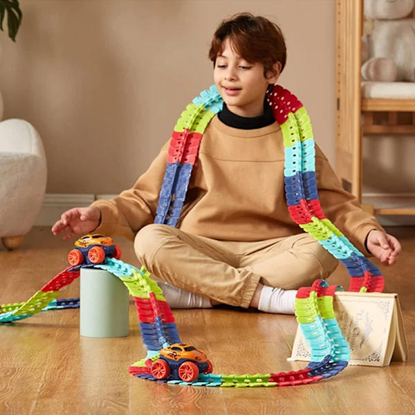 Race track - 193 elements + car 22461 Multicolor