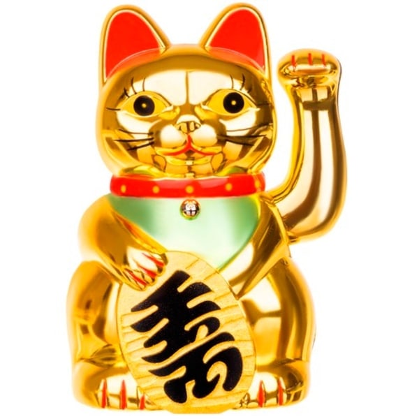 Maneki-neko - Vinkande Katt Guld