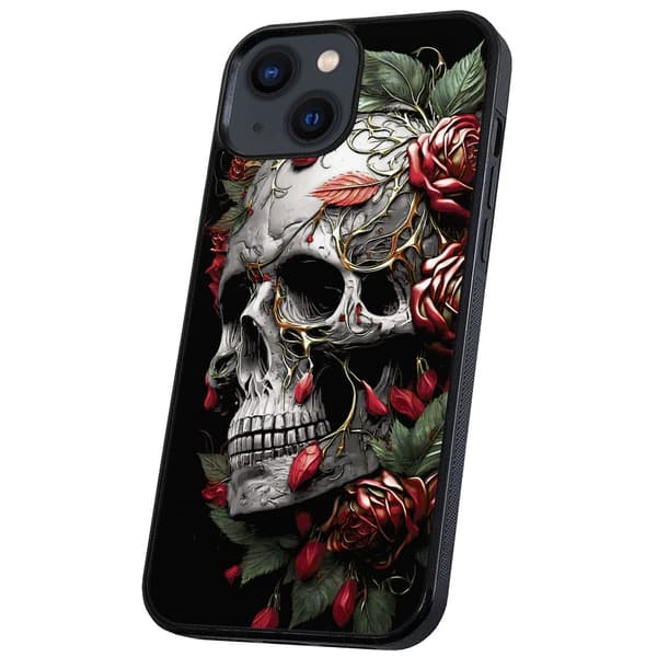 iPhone 14 - Deksel/Mobildeksel Skull Roses