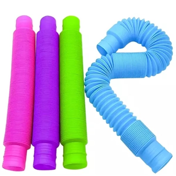 20-Pak - Pop Tube - Fidget Toys - Legetøj / Sensorisk Multicolor