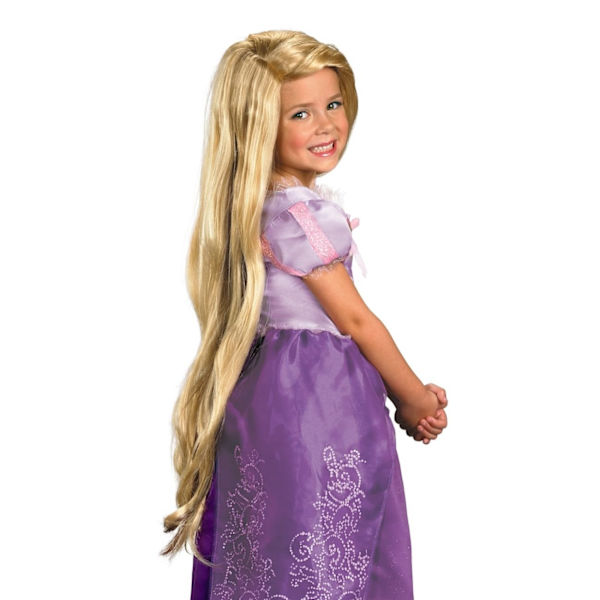 Trassel Rapunzel Barnperuk Gul