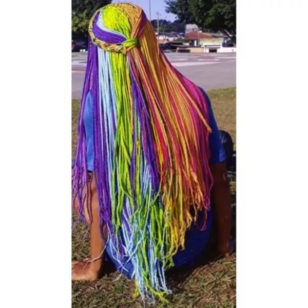Jumbo Braid / Löshår Hårfläta - 60 cm Multifärg