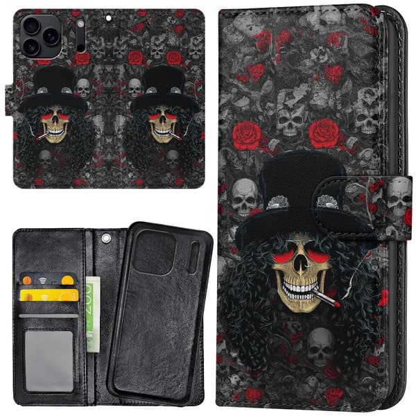iPhone 17 Pro Max - Lommebok Deksel Slash Skull