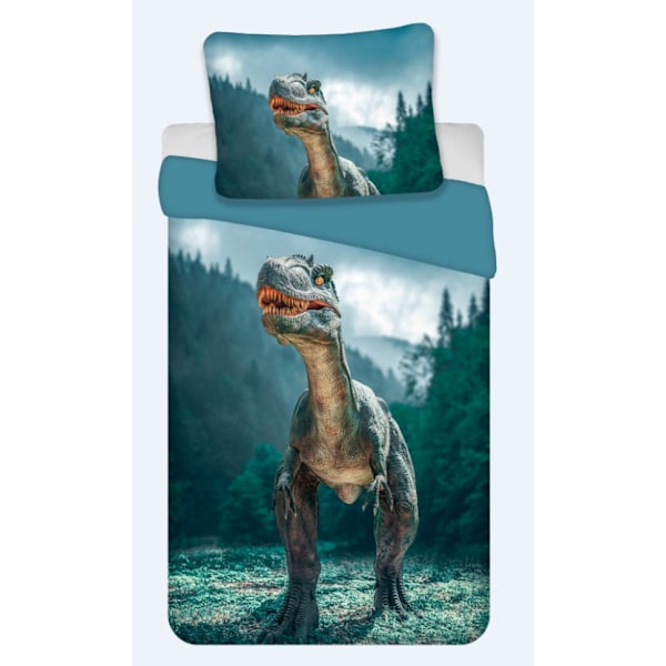 Dinosaur Blue sängkläder set 140x200 cm, 70x90 cm - perfekt för barnrummet!