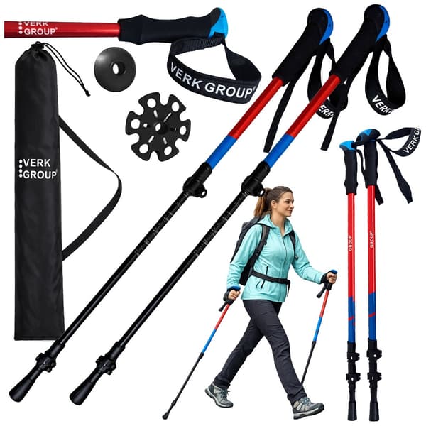 Gåstavar nordic walking tillbehör Red