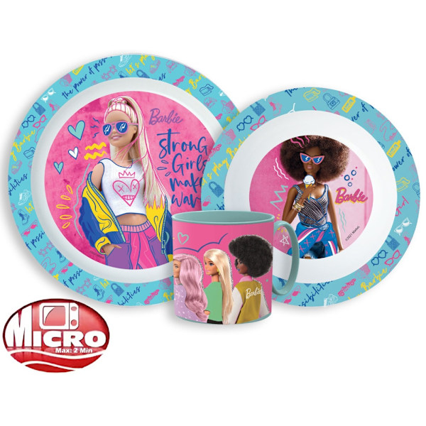 Barbie servisset, mikropartikelsset med mugg 265 ml