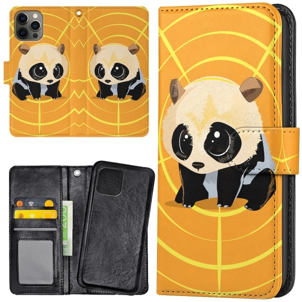 iPhone 12 Pro Max - Plånboksfodral/Skal Panda