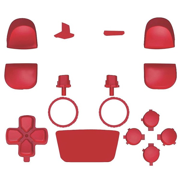 Knappar för PS5 Handkontroll / Kontroller - Ersättningsknappar Röd