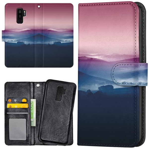 Samsung Galaxy S9 Plus - Plånboksfodral/Skal Färgrika Dalar multifärg