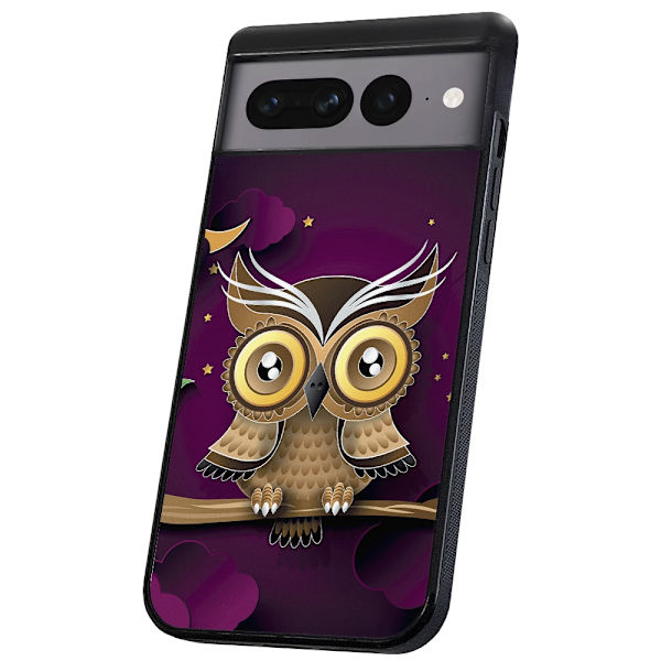 Google Pixel 8 - Deksel/Mobildeksel Lysbrun Ugle