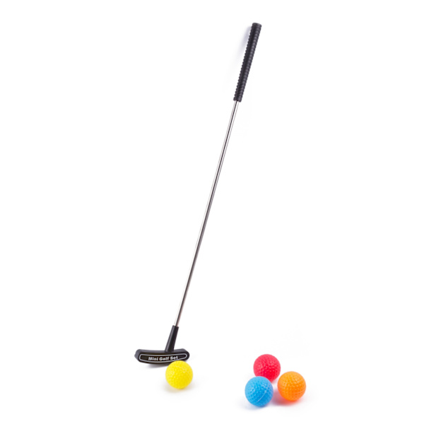 Golfset putter + 4 bollar