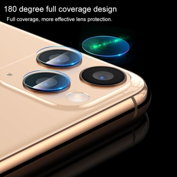 2 stk iPhone 11 Pro/11 Pro Max - Skjermbeskytter Kamera - Herdet Transparent