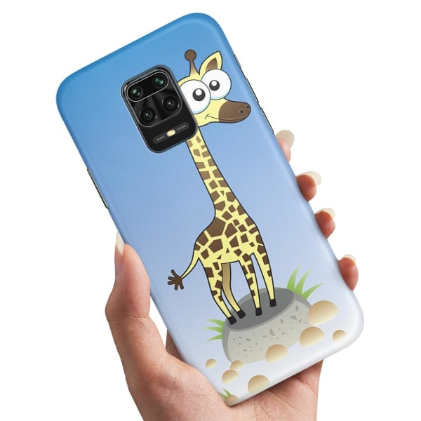 Xiaomi Redmi Note 9 Pro - Cover/Mobilcover Tegnet Giraf