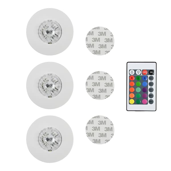 LED discolampor med fjärrkontroll 3 st