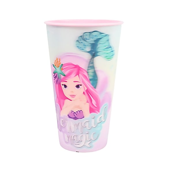 Mermaid Magic 3D-effekt plastmugg 480 ml - för en förtrollande upplevelse!