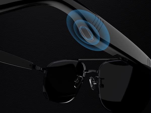 Smarta bluetoothglasögon med högtalare för samtal och styrning