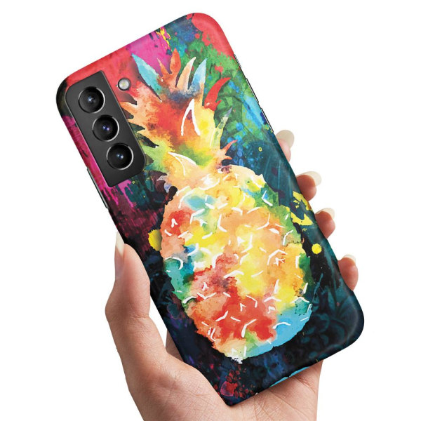 Samsung Galaxy S21 FE 5G - Cover/Mobilcover Regnbue Ananas Multicolor