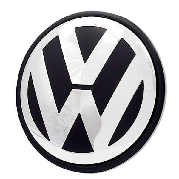 4-Kpl - Volkswagen VW Keskimerkki - Auto Silver 56 mm - Självhäftande