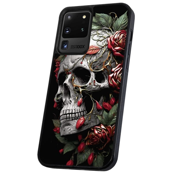 Samsung Galaxy S20 Ultra - Cover/Mobilcover Skull Roses