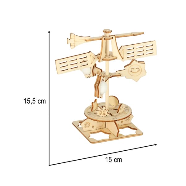 Träpussel 3D vetenskaplig modell vindflöjel