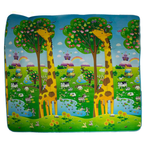 Pedagogisk dubbelsidig skummatta ZOO 200cm x 180cm x 0,5cm