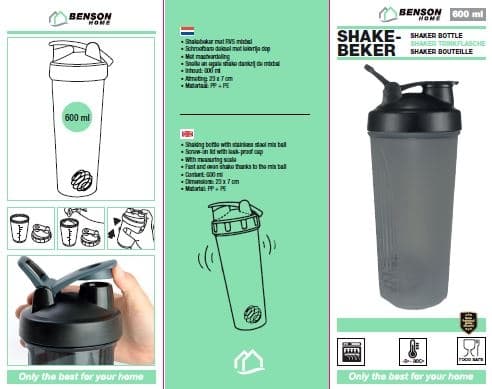 Shakerflaska 600 ml