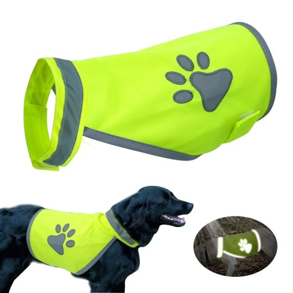 Refleksvest for Dog / Reflex - Flere størrelser GreenYellow S