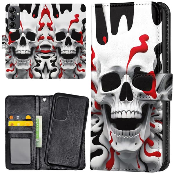 Samsung Galaxy S23 FE - Lommebok Deksel Skull