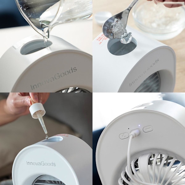 2-i-1 Luftkøler / Luftfugter - Køler & fugter - Ventilator White