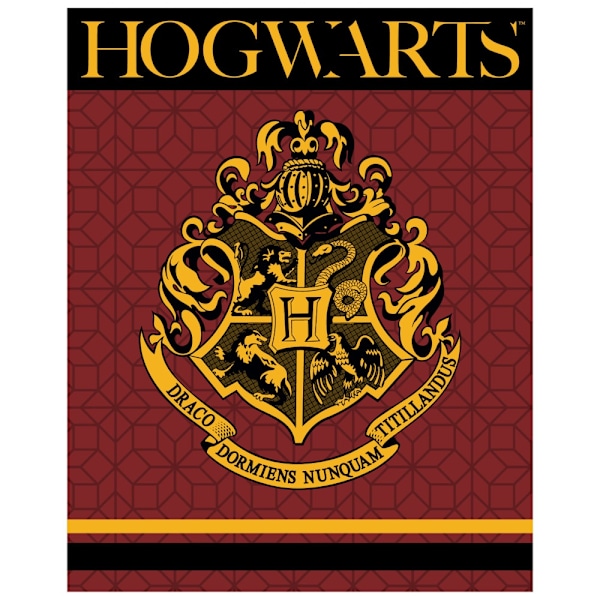 Harry Potter Crest fleecefilt i korall 120x150 cm