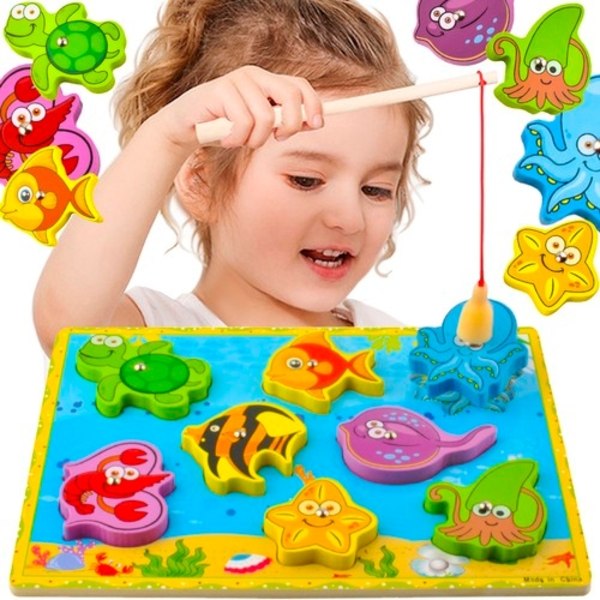 Fiskespill puslespill for barn