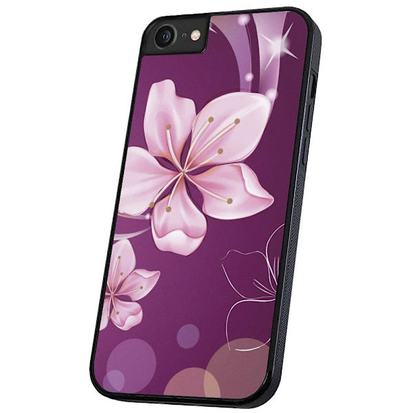 iPhone 6/7/8/SE - Deksel/Mobildeksel Hvit Blomst Multicolor