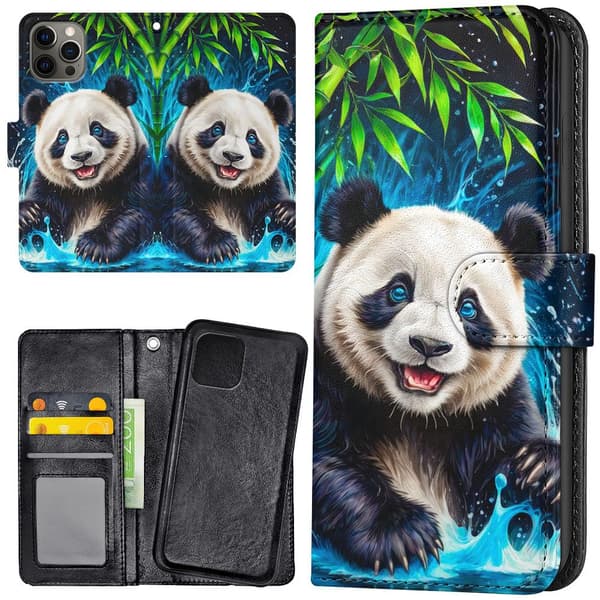 iPhone 13 Pro Max - Lompakkokotelo/Kuoret Panda