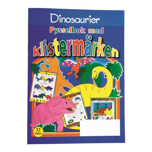 Målarbok Pyssel med Stickers - 32 sidor - Dinosaurier / Ritbok MultiColor Dinosaurier