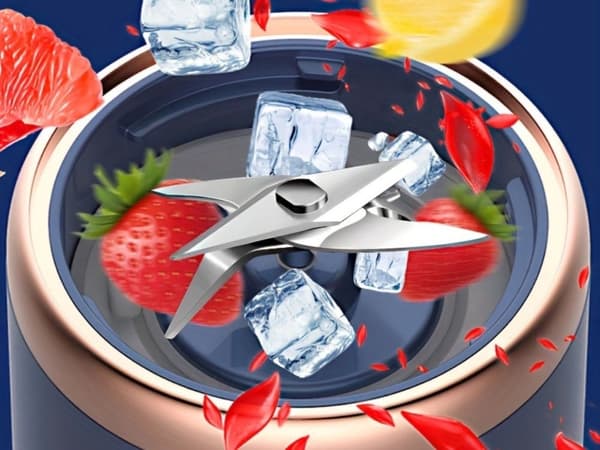 Portabel blender USB 6 blad Blå