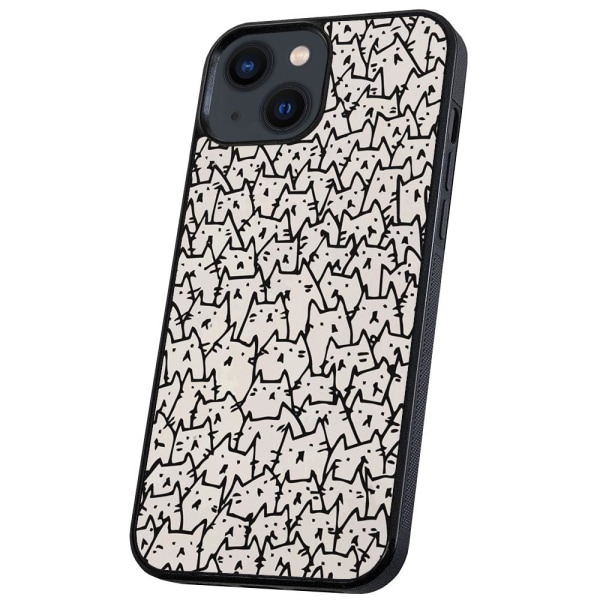 iPhone 13 - Kuoret/Suojakuori Kissaryhmä Multicolor