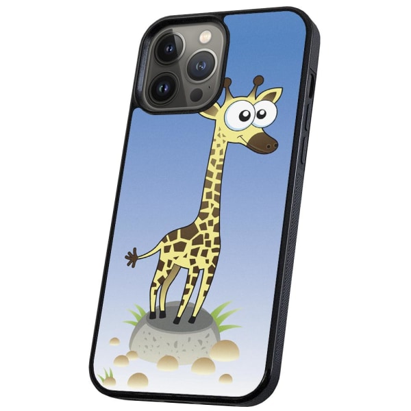 iPhone 13 Pro Max - Cover/Mobilcover Tegnet Giraf Multicolor