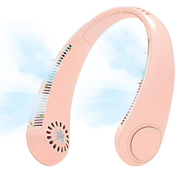 Halsfläkt – Portabel handsfree fläkt Rosa