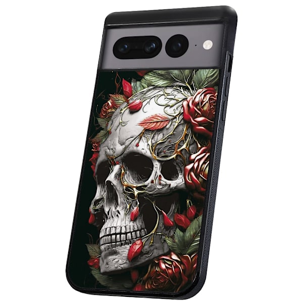 Google Pixel 7 Pro - Kuoret/Suojakuori Skull Roses