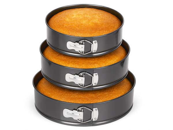 Bakform set 3 delar rund 24 26 28 cm