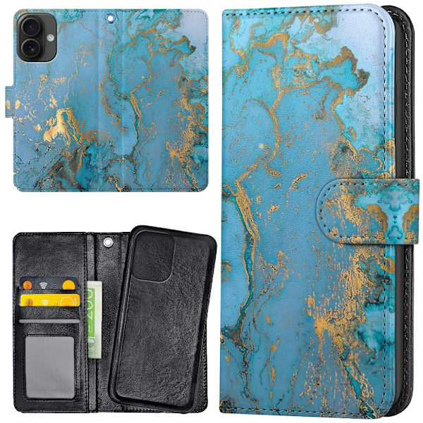 iPhone 16 Plus - Lommebok Deksel Marmor