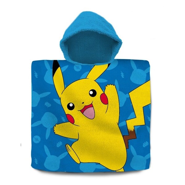 Pokémon blå strandhandduk poncho 60x120 cm