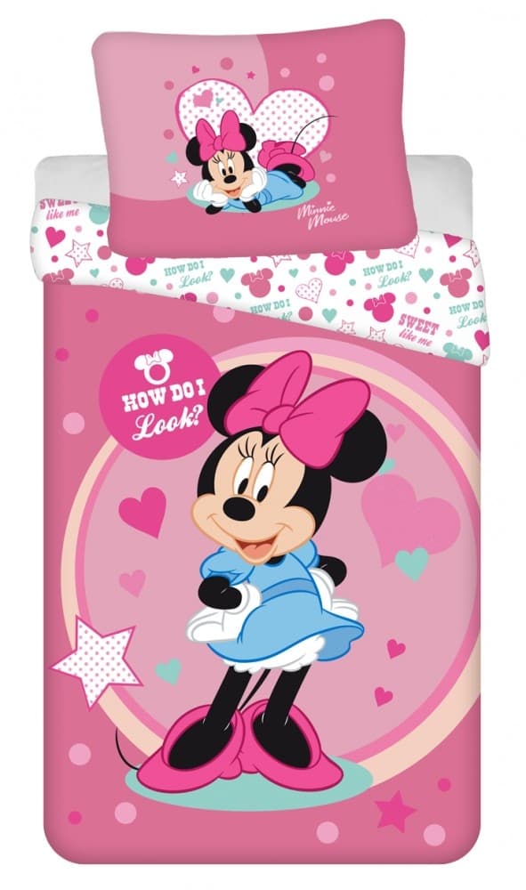Disney Minnie Look sängkläder 140×200 cm, 70×90 cm microfiber