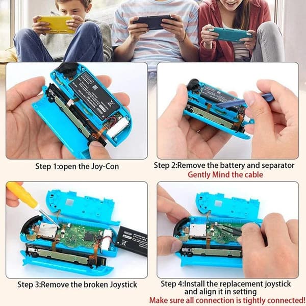 Reparationssæt 25 dele – Kompatibel med Nintendo Switch Multicolor