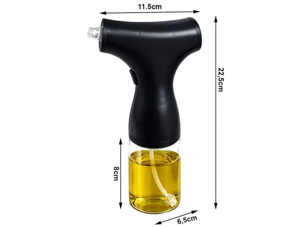 Oljedispenser sprayflaska 200 ml glas Black