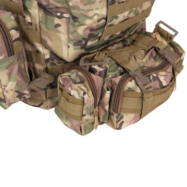 Militærtaske / Rygsæk i nylon - 45 liter Khaki