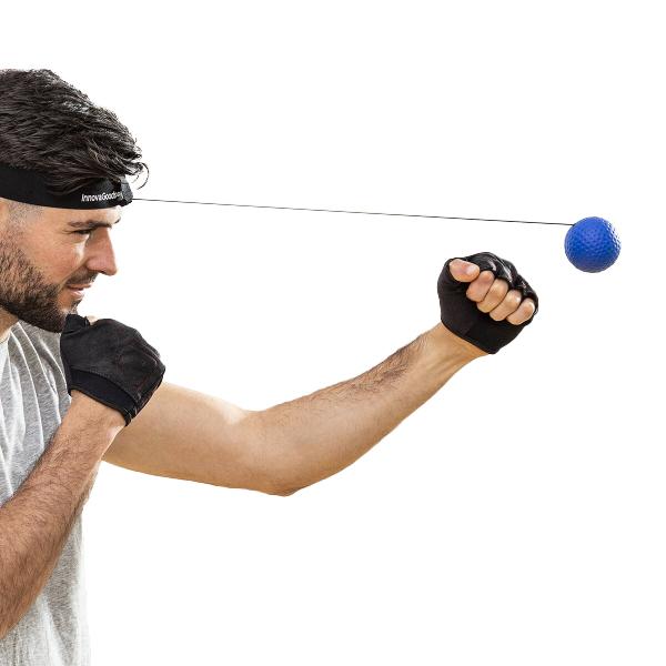 Reflex Ball Boxing - Pandebånd med bold til at træne reflekser Black