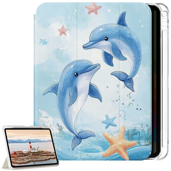 Deksel til iPad Mini 6th gen / iPad Mini (A17 Pro) - A15/A17 Pro - 2021/2024 - 8.3" - Dolphins